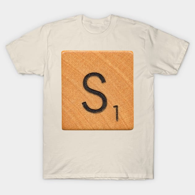 Scrabble Tile 'S' T-Shirt by RandomGoodness